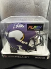 NFL MINNESOTA VIKINGS CHRIS CARTER SIGNED MINI HELMET with COA