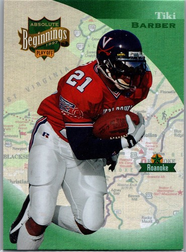 Tiki Barber #6 1997 Playoff Absolute card