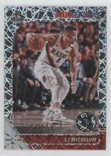 2019-20 Panini NBA Hoops Premium Stock Silver Lazer Prizm CJ McCollum #158 1d4
