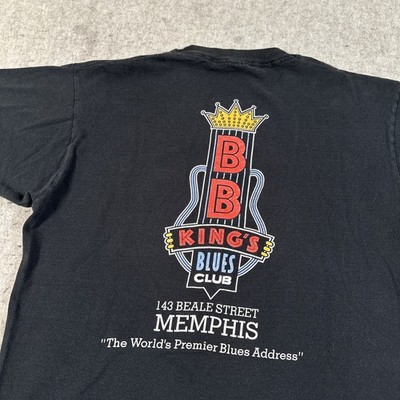 VTG BB King s Blues Club T-shirt Black Large Single Stitch Short Sleeve USA Made