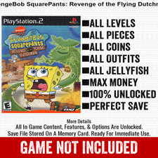 SpongeBob SquarePants Revenge of the Flyin 100 PS2 Memory Card All CHEATS ITEMS