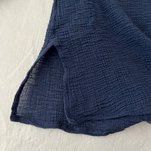Tommy Bahama Damenbluse Small dunkelblau Popover Baumwolle Gaze - Bild 6 von 7