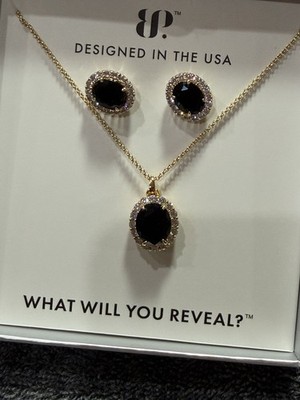 Bomb Party Gem Society  The 2424 Set  Black Onyx Gold Plating SE89530