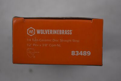 Lot Of 3 Wolverine Brass 83489 Ceramic Disc Straight Stop 1/2