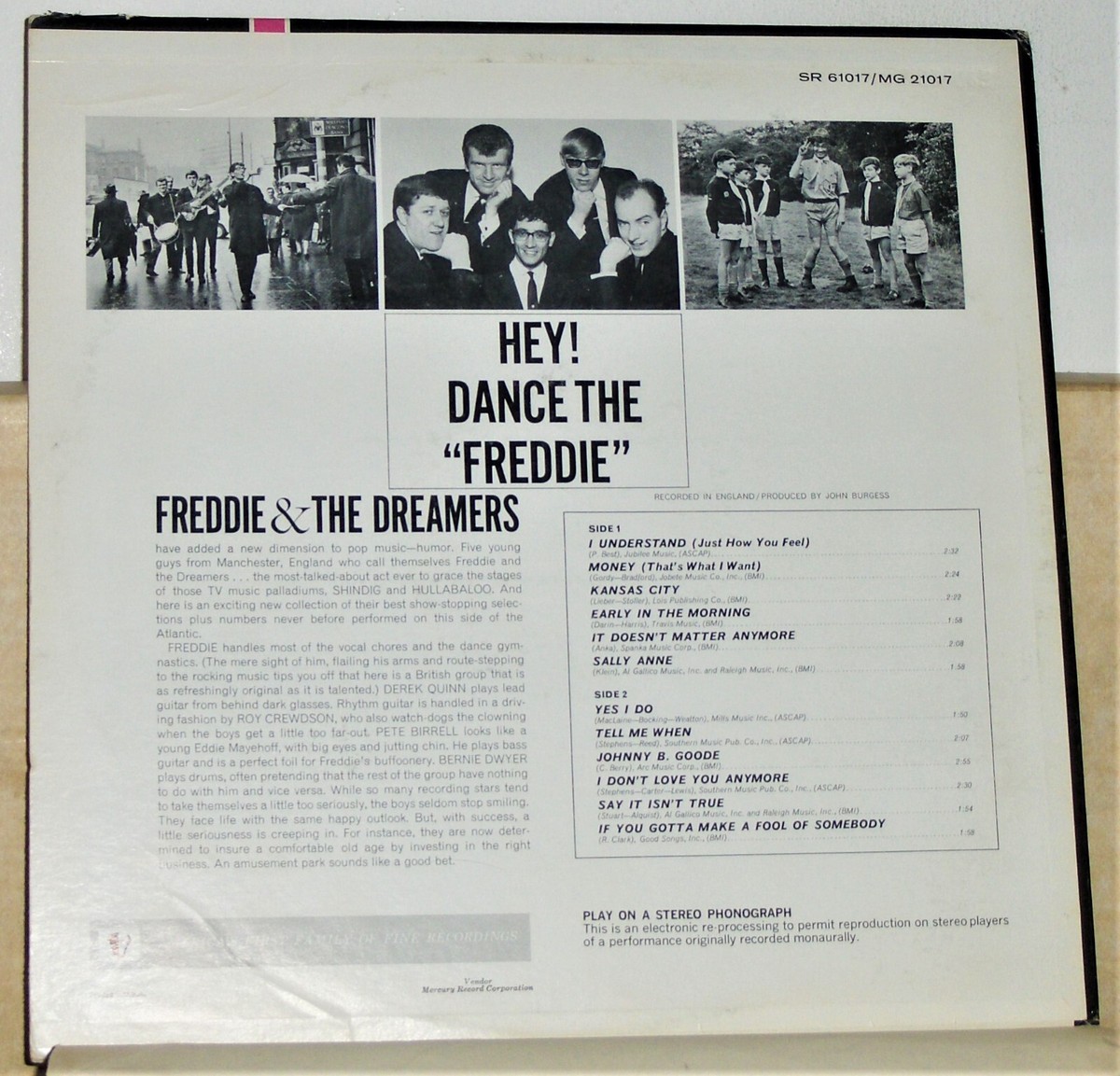 Freddy and the Dreamers - Self Titled - Stereo Vinyl LP Record