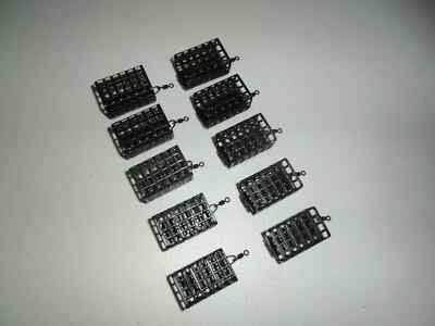 10 x Square Metal swim feeders, Sizes, 10, 15, 20, 25, 30, 40 & 50g.  Bargain