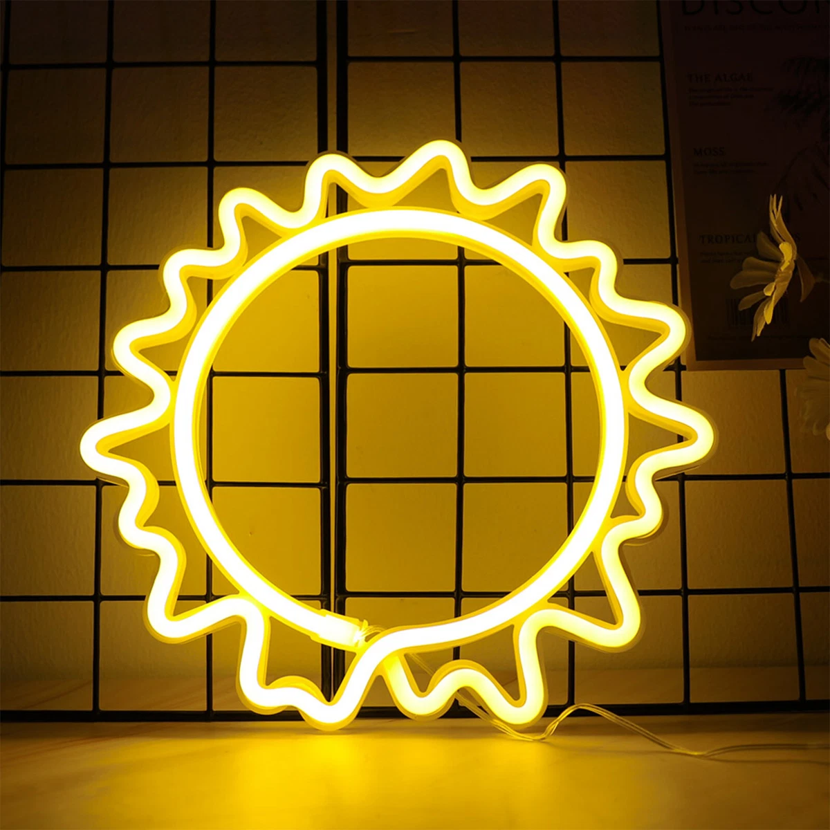 Sun Neon Sign LED Lightning Wall Hanging Lights Art Bar Decor Home Night Lamp