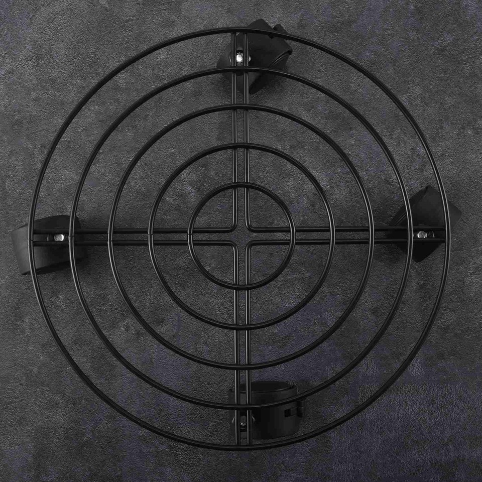 2X(Metal Plant Flower Pot Stand Trolley on Wheels Indoor Outdoor