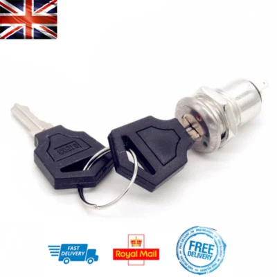 12mm Barrel Lock Switch ON/OFF with x2 Keys KS02 Electronic Switch 3A 250V DIY