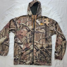 Mossy Oak Break-Up Infinity Mens Size M Camo Fleece Full Zip Sweater