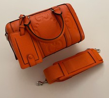 NEW Gucci Orange Jumbo Embossed GG Mini Duffl...