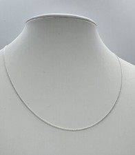 1mm 925 Sterling Silver Men's Women's Cuban link chain Necklace 16"- 24"