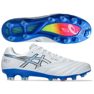 ASICS Soccer Cleats DS LIGHT X-FLY PRO 3 White/Electric Blue