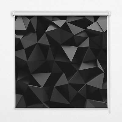 Schnurzug Sonnenschutz Jalousie Fensterrollo Easy fix Schwarzer Origami