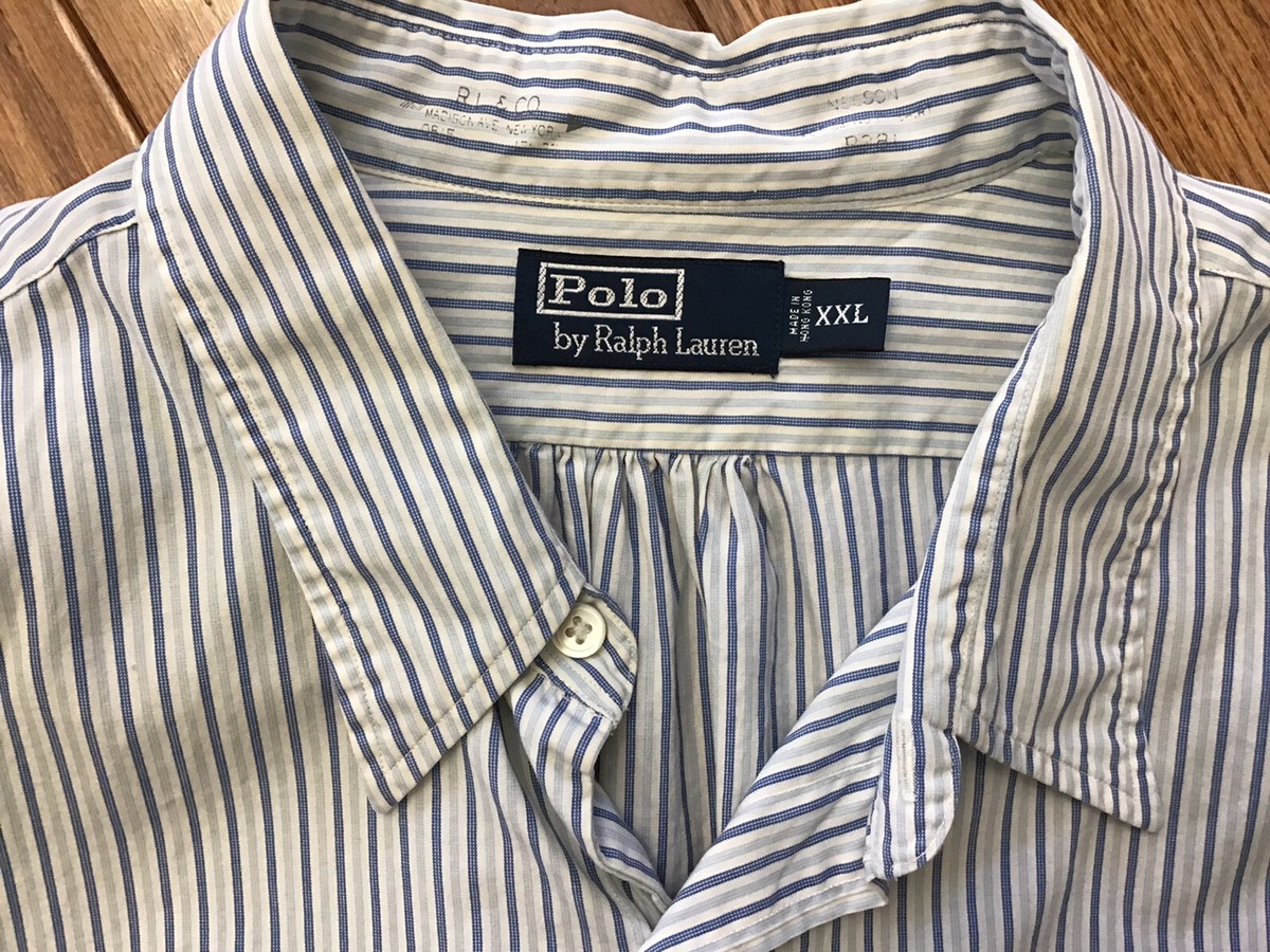 POLO RALPH LAUREN - 新品タグ付き　ラルフローレン　ストライプ　シャツ　ネイビー　サイズ2 POLO RALPH LAUREN - 【新品未使用】ラルフローレン ストライプ