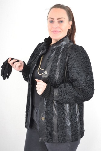 US5183 REAL PERSIAN LAMB FUR JACKET RANCH PERSIAN LAMB SIZE L -PERSIANER JACKE - Picture 10 of 22