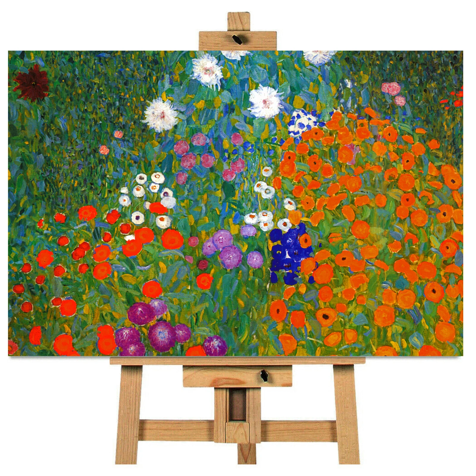 GUSTAV KLIMT FLOWER GARDEN canvas Wall Art Picture Print Ready To Hang