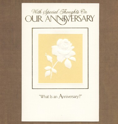 Loving Vintage OUR ANNIVERSARY Card, Special Thoughts by American Greetings + 