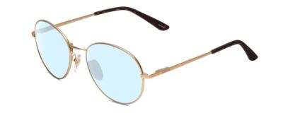 Smith Optics Prep Unisex Round Designer Blue Light Eyeglasses in Matte Gold 53mm