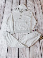 Champion Classic Fleece Men Size Small 2pcs Set Hoodie  Jogger Gray Color J 