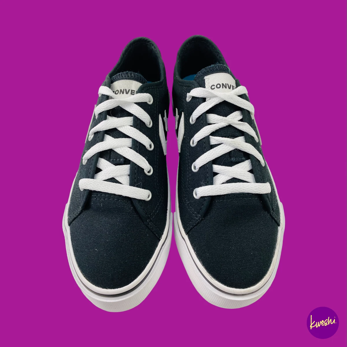 CONVERSE Women s Star Replay Platform Trainers 565366C Black UK