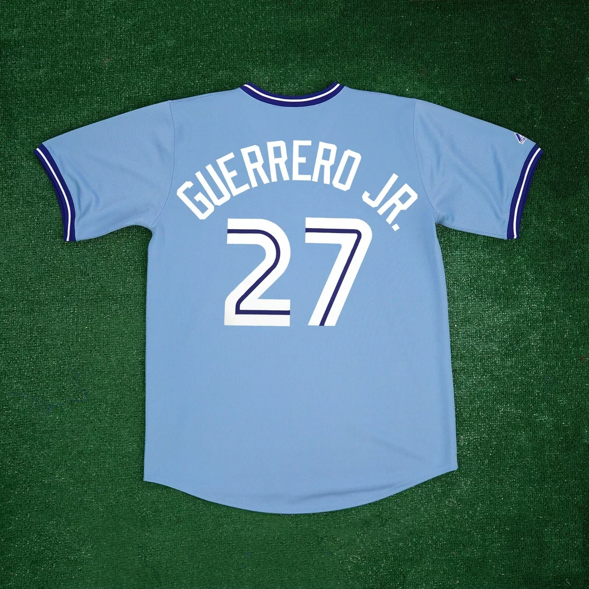 Vladimir Guerrero Jr. Toronto Blue Jays Blue Cooperstown Throwback  Men's Jersey