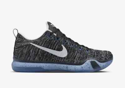 Nike Kobe X Elite Low PRM HTM Oreo Black Grey Silver Royal 805937