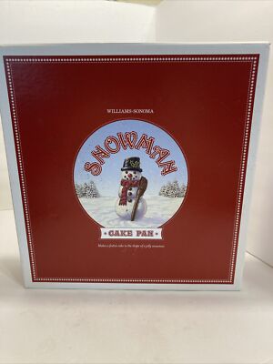 new williams sonoma nordic ware 3D metal snowman cake pan mold