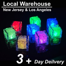 120PCS LED Light Ice Cubes Luminous Night Lamp Party Bar Wedding Decoration