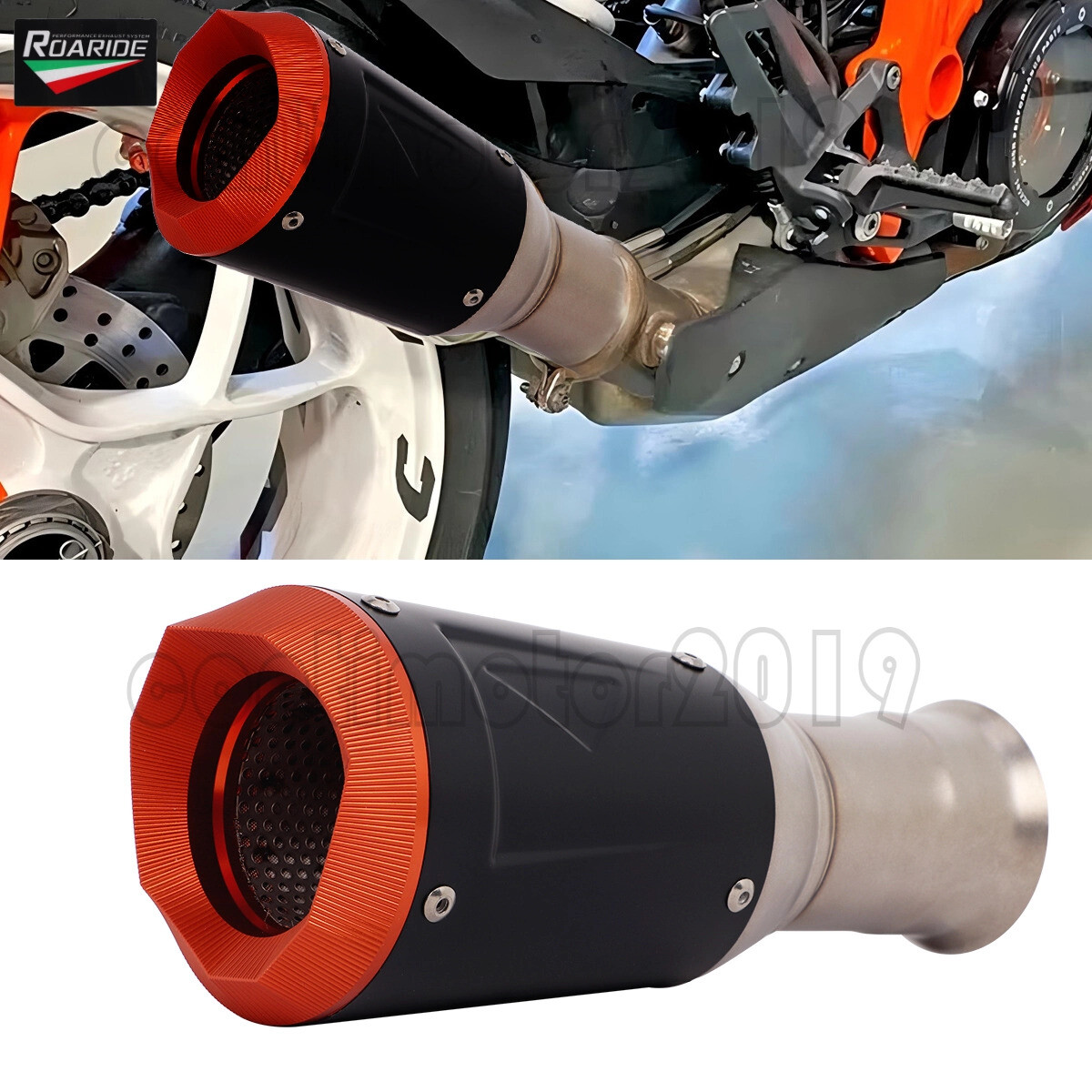 Exhaust Muffler Pipe for 1290 Super Duke R/GT 2014-2020 Black Body