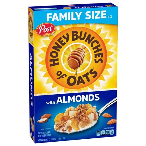 (3 pack) Honey Bunches of Oats with Almonds Breakfast Cereal, 18 oz Box - Picture 12 of 13