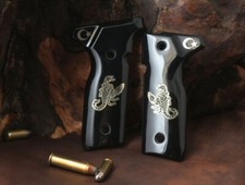 KSD Brand Beretta Mod 8000 / 8040 F Stoger Compatible Black Acrylic Grips