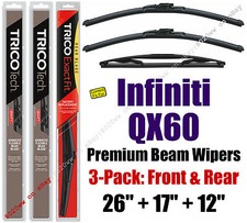 Wipers 3-Pack Premium Front Special Rear- fit 2014+ Infiniti QX60 19260/170/12J