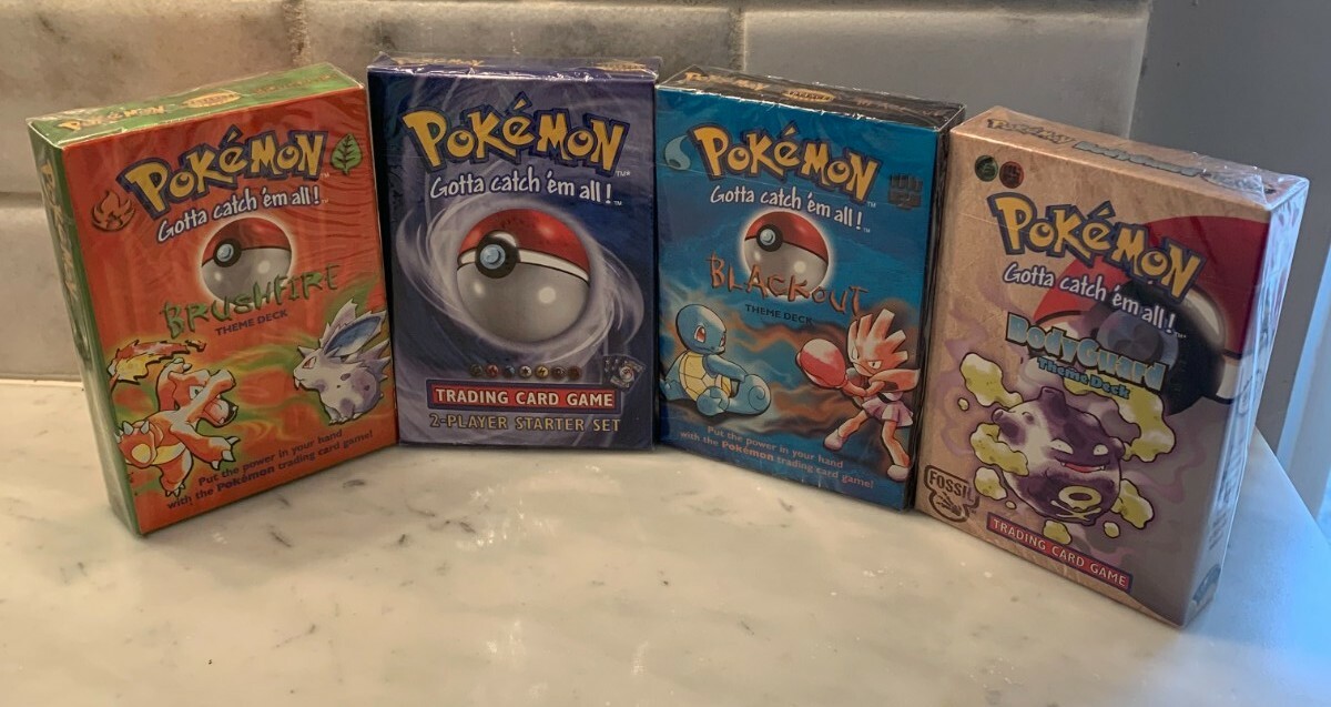 Pokemon Base Theme Deck, Brushfire, Blackout, Bodyguard, Starter Set Shadowless