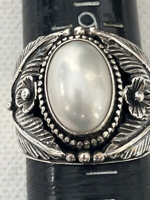 Merav Rings Merav Pearl and Silver Ring sz 10 | eBay