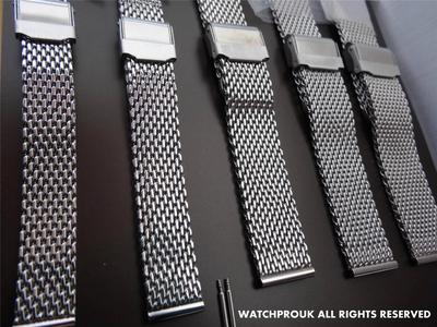 ZXF Cinturino Orologio, Guarda Braccialetti In Acciaio Inox Nero Chiusura Pieghevole A Maglia Con Cinturino Per Orologio Di Sicurezza 20mm 22mm 24mm Braccialetto Da Uomo Donna Braccialetto - Foto 2