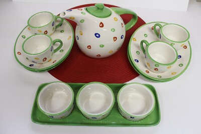 Tea Set Lunch 14 Piece Set ''Confetti'' Better Homes & Gardens Condiments Tray