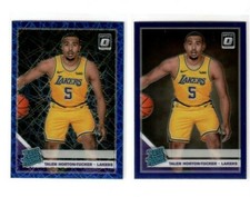 2019-20 Panini Optic Talen Horton-Tucker Blue Velocity & Purple Prizm 2 Card Lot
