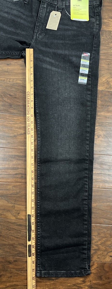 Levis 511™ Slim Fit Flex Mens Jeans W32 L32 Black Frog Eye