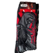Disney Star Wars Socks - Kylo Ren Star Wars w Logo 2 Pair 6-12 HYP Brand New