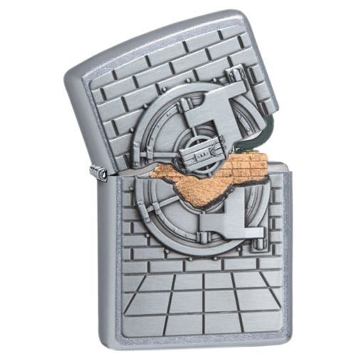 Zippo Windproof Lighter With Vault Emblem and Gold Surprise Zippo Windproof Lighter With Vault Emblem and Gold Surprise