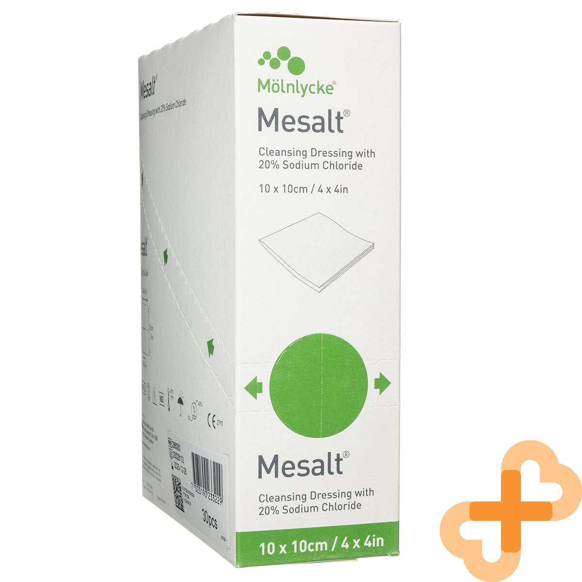 MESALT Cleansing Sodium Chloride Dressing 10 cm x 10 cm 30 pcs. Wound Care