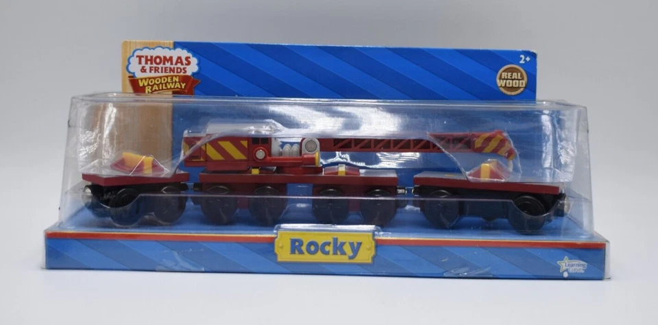 Tren magnético rocoso con vagón delantero y trasero Thomas & Friends ferrocarril de madera sellado Foto 3 de 4