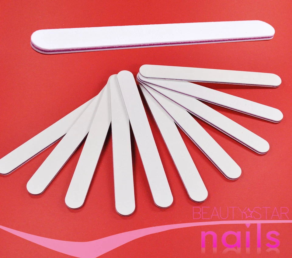 Profi-Feile Nagelfeile Feile weiß gerade 100/180 - 180/240 - 80/80 - 100/100 - Bild 2 von 2