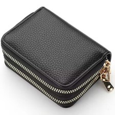 Luxury Premium PU Leather Wallet Zipper Closure Stylish Coin Purse Men Gift