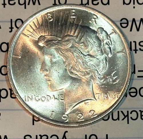 * 1922-P * PEACE DOLLAR CHOICE UNCIRCULATED TO GEM BU FROM ORIGINAL ROLL