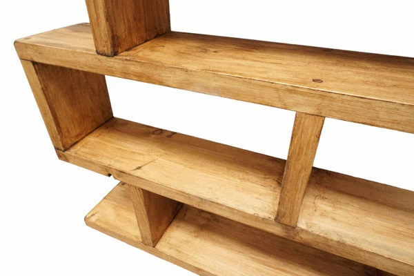 Shelving Unit  3 Tier Storage Reclaimed Timber Style | Solid Wood Funiture - Image 3 of 4