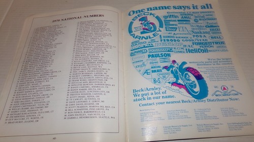 1979 CHESAPEAKE NATIONAL MOTORCYCLE RACE LAUREL MD AMA PRO SERIES PROGRAM SIGNED - Picture 11 of 13