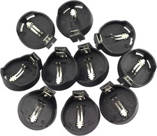 10PCS 3V CR2032 CR2025 CR2016 Coin Cell Battery Holder Case Black