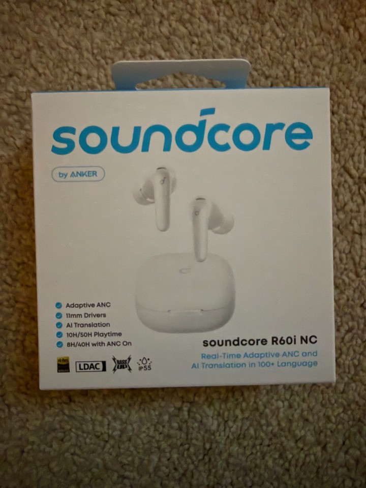 Soundcore R60i NC Wireless Noise Cancelling In-Ear Earbuds White